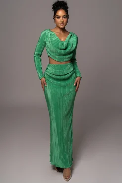 Green Haidyn Skirt Set*JLUXLABEL Clearance