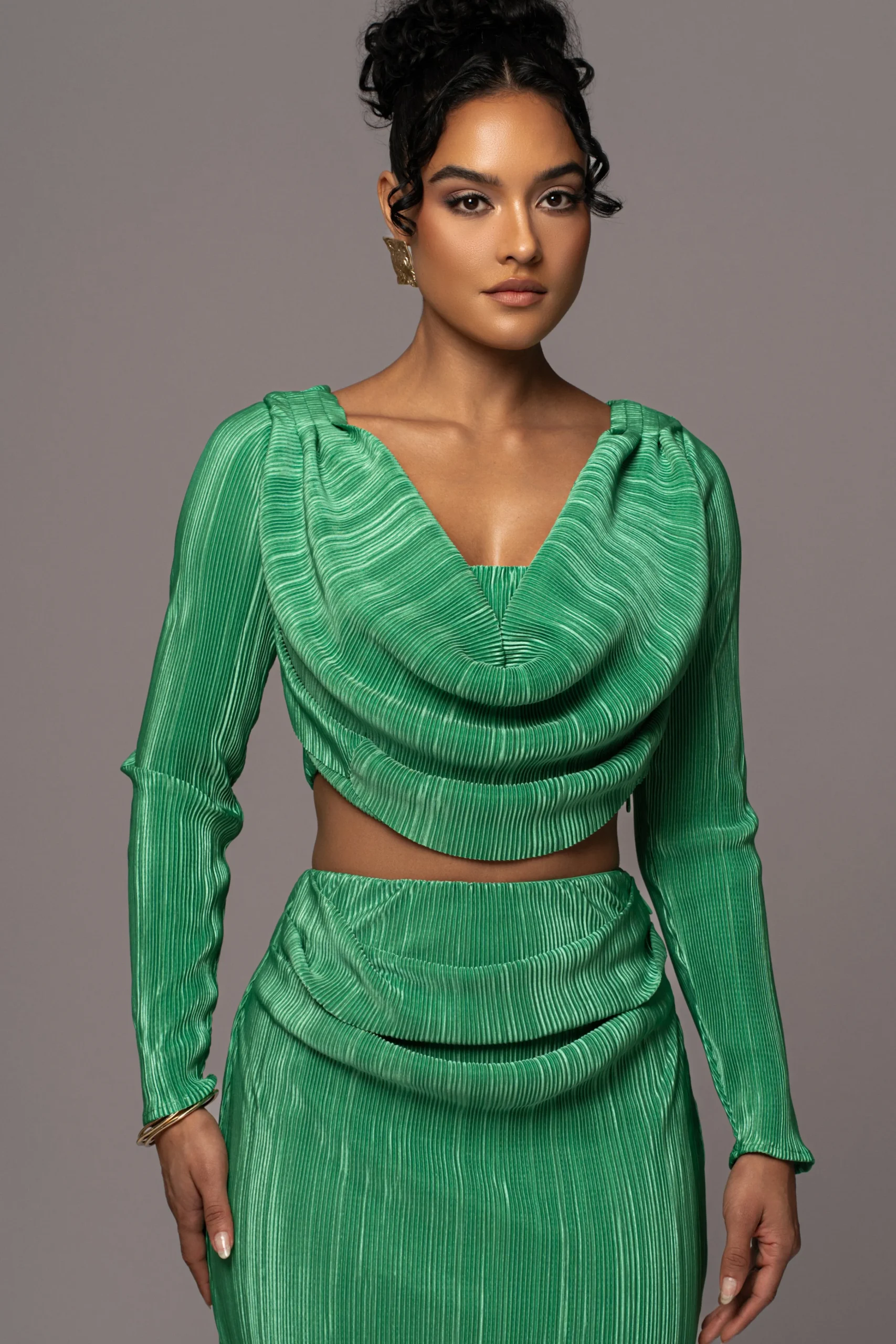 Green Haidyn Skirt Set*JLUXLABEL Clearance