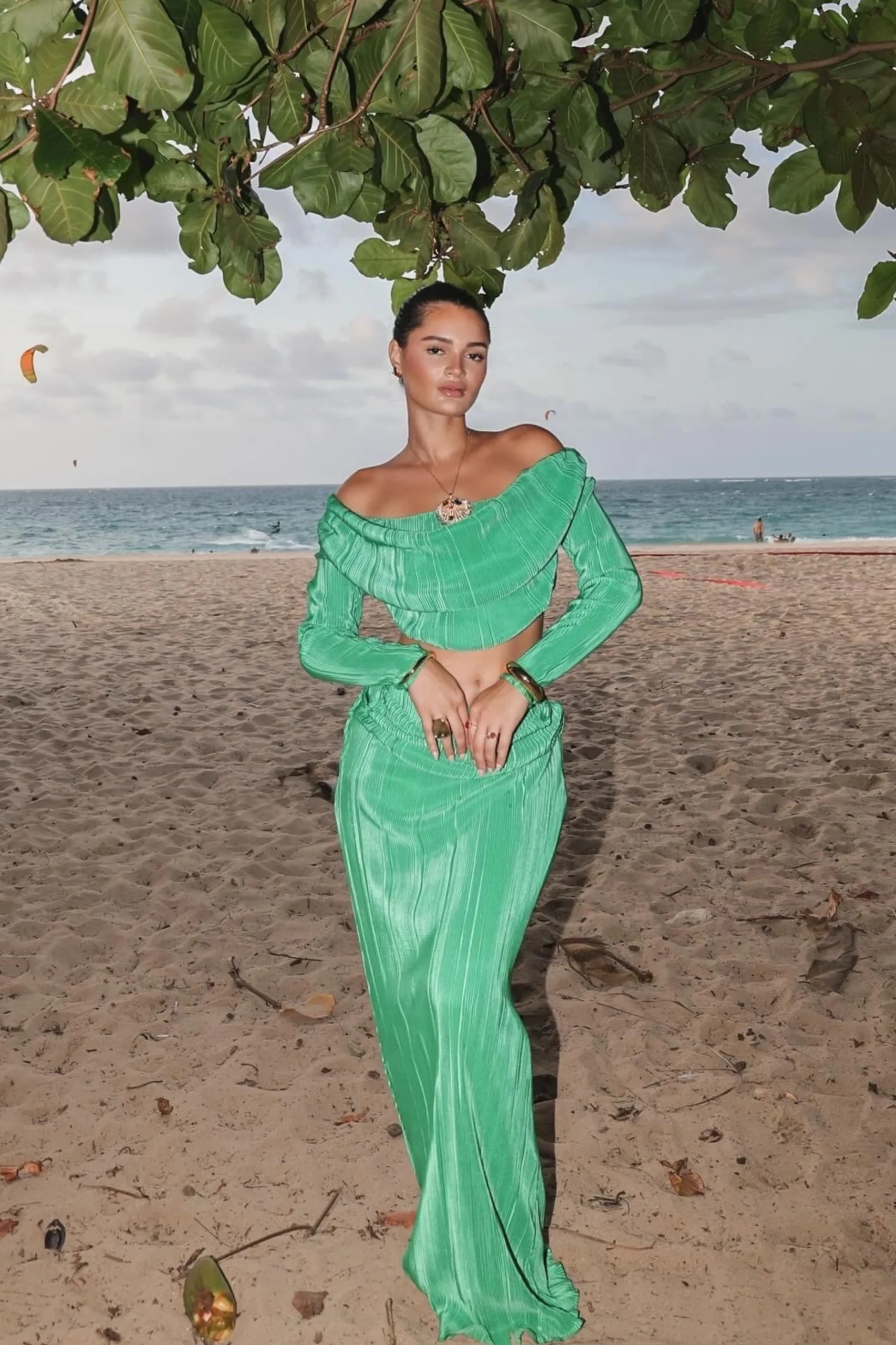 Green Haidyn Skirt Set*JLUXLABEL Clearance