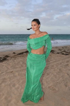 Green Haidyn Skirt Set*JLUXLABEL Clearance