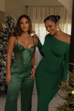 Green Incomparable Lace Bodysuit*JLUXLABEL Online