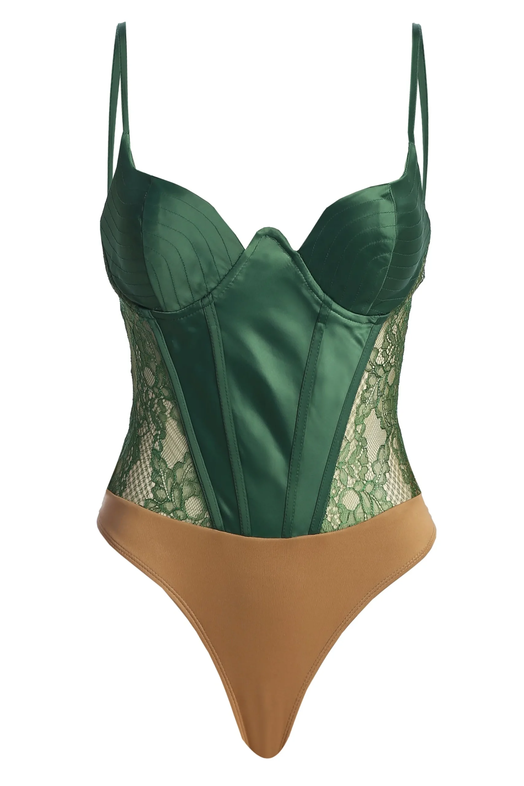 Green Incomparable Lace Bodysuit*JLUXLABEL Online