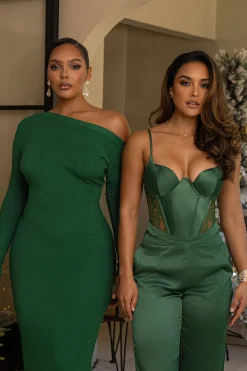 Green Incomparable Lace Bodysuit*JLUXLABEL Online