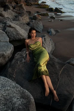 Green Iridescent Visions Of You Dress*JLUXLABEL Outlet