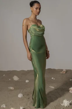 Green Iridescent Visions Of You Dress*JLUXLABEL Outlet