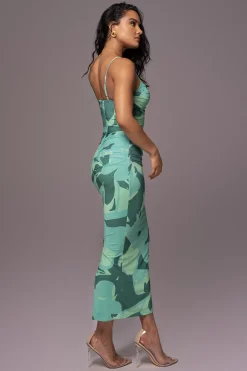 Green Naylene Ruched Dress*JLUXLABEL Sale