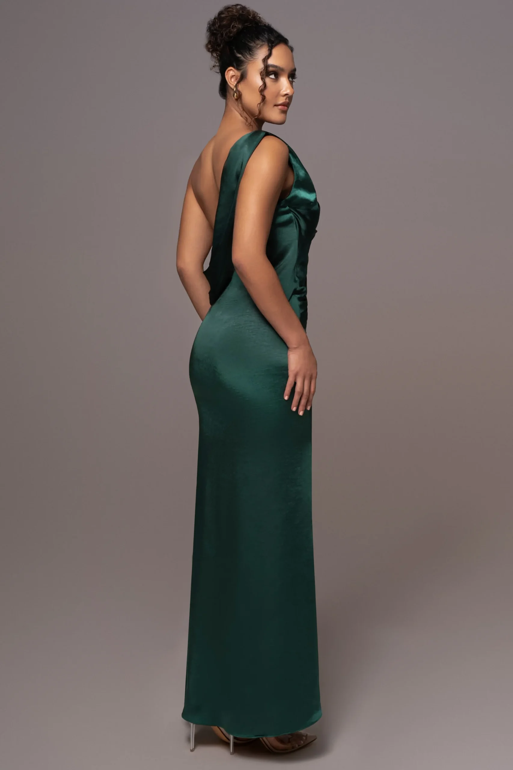 Green Satin Belle Maxi Dress*JLUXLABEL Sale