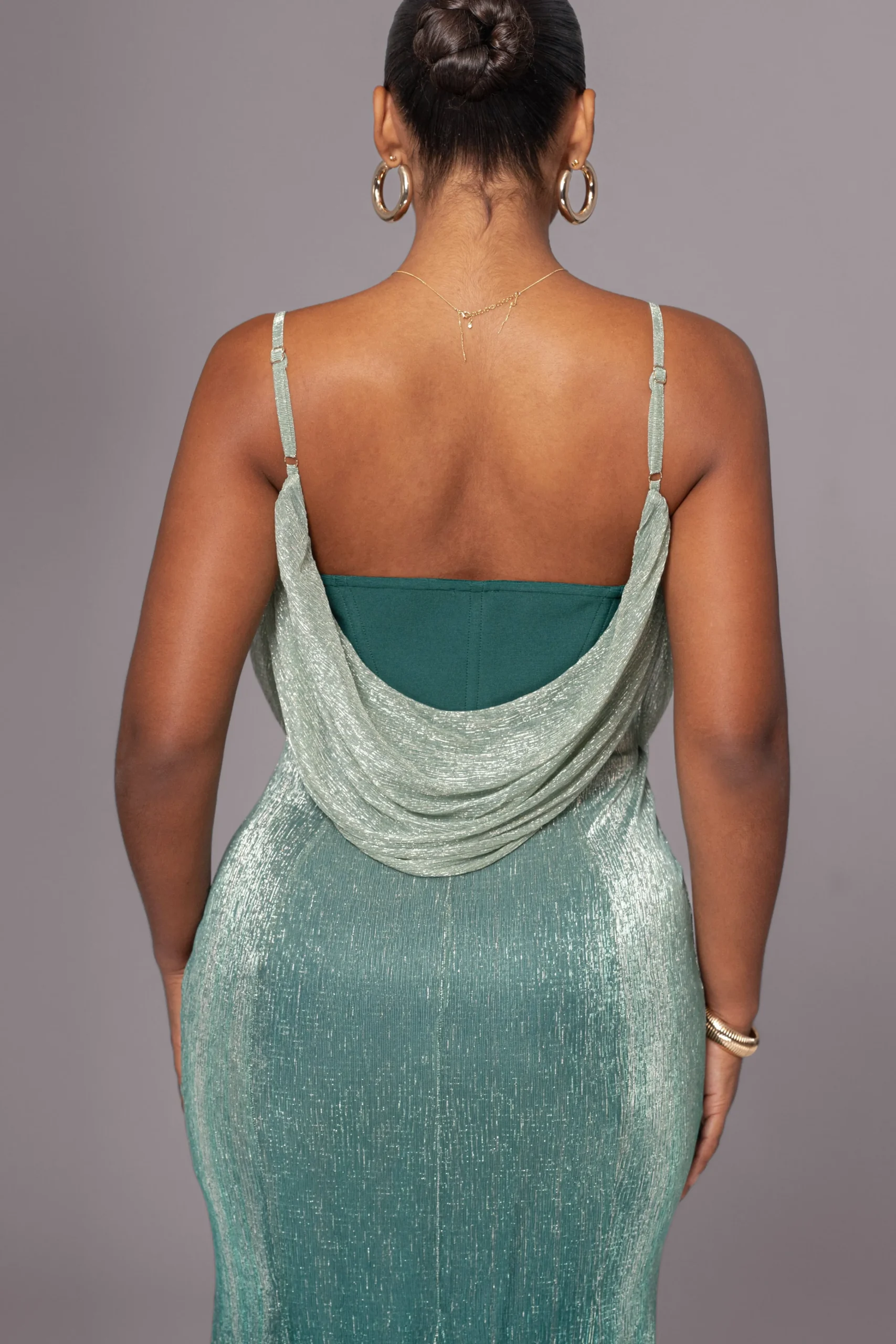 Green Shimmery Nights Maxi Dress*JLUXLABEL Hot