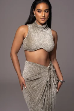 Grey Chosen One Velvet Skirt Set*JLUXLABEL Discount