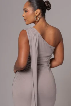 Grey Kianna Drape Maxi Dress*JLUXLABEL Best
