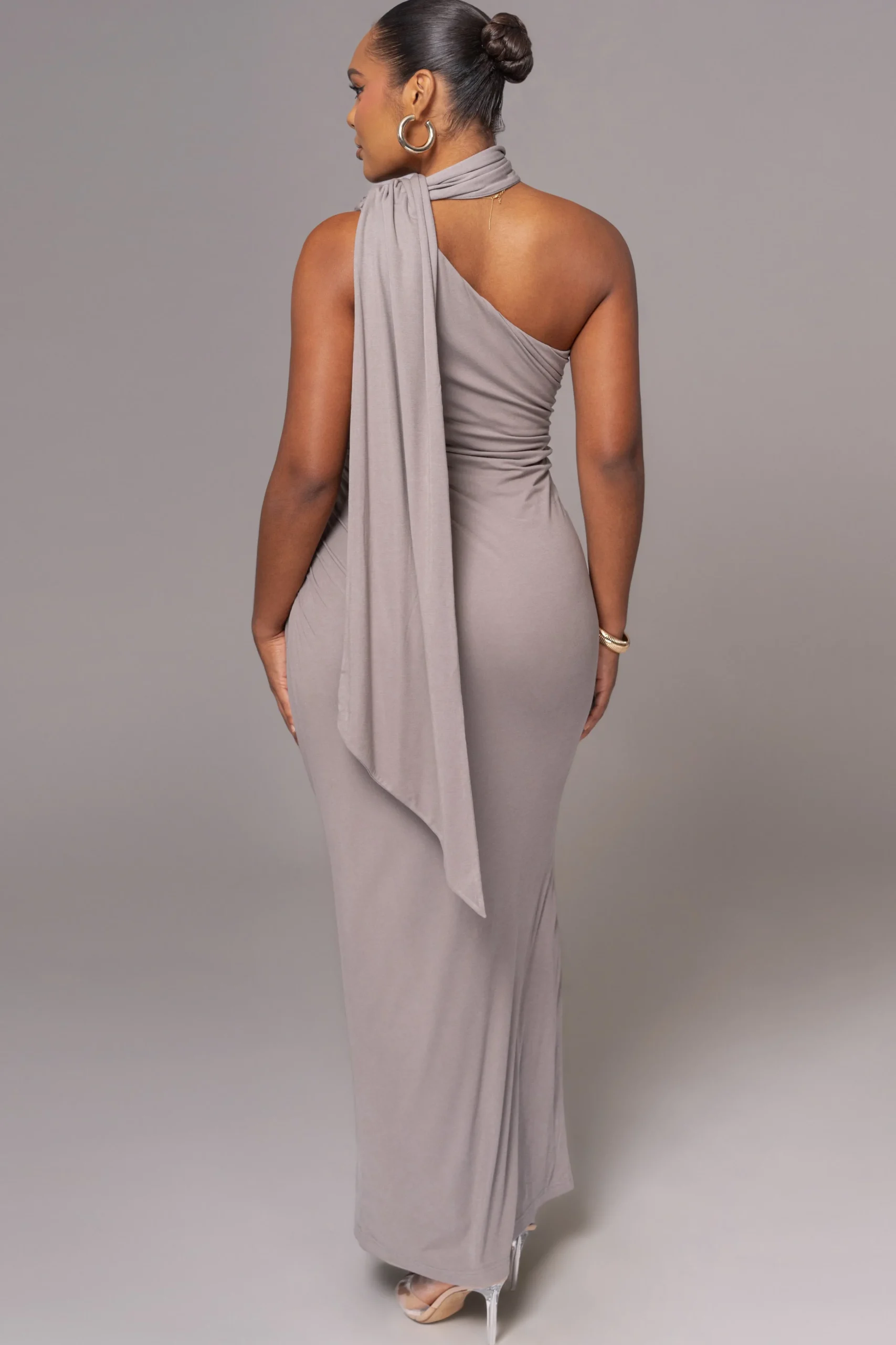 Grey Kianna Drape Maxi Dress*JLUXLABEL Best