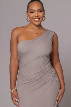 Grey Kianna Drape Maxi Dress*JLUXLABEL Best