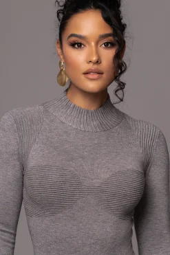 Grey Love Signs Bodysuit*JLUXLABEL Discount