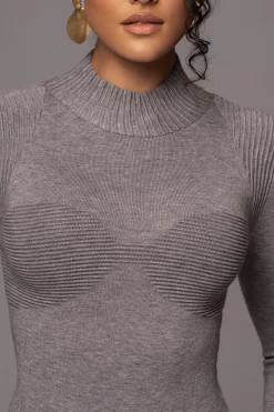 Grey Love Signs Bodysuit*JLUXLABEL Discount