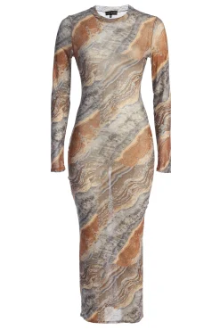 Grey Multi Solana Mesh Maxi Dress*JLUXLABEL Outlet