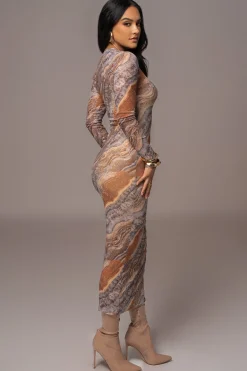 Grey Multi Solana Mesh Maxi Dress*JLUXLABEL Outlet