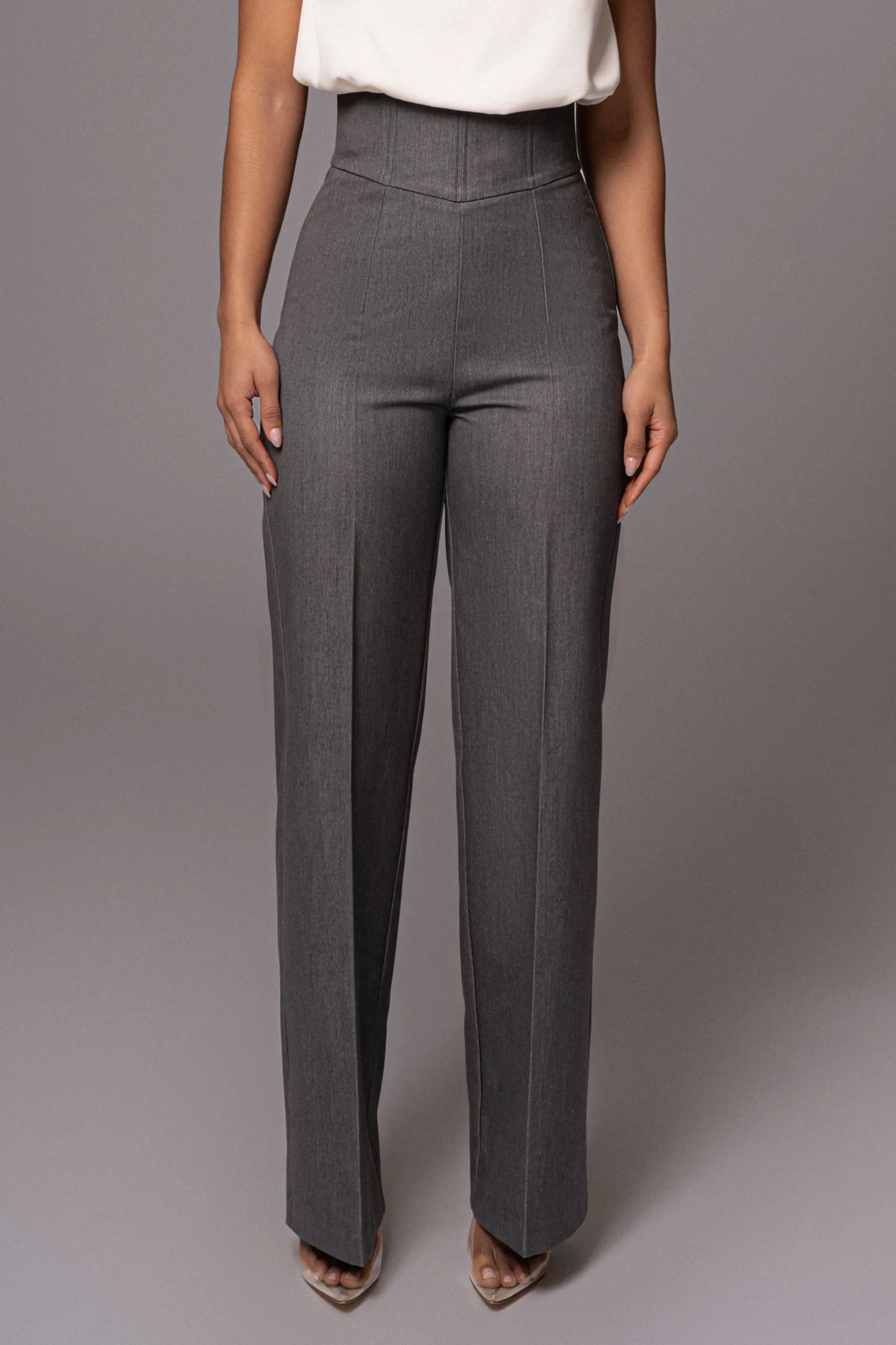 Grey Novena Woven Pants*JLUXLABEL Clearance