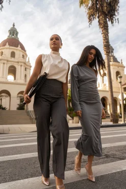 Grey Novena Woven Pants*JLUXLABEL Clearance