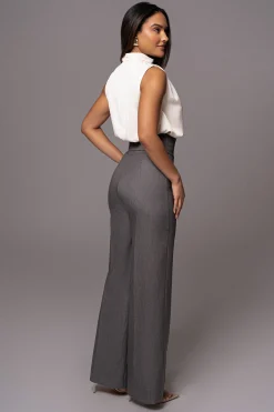 Grey Novena Woven Pants*JLUXLABEL Clearance