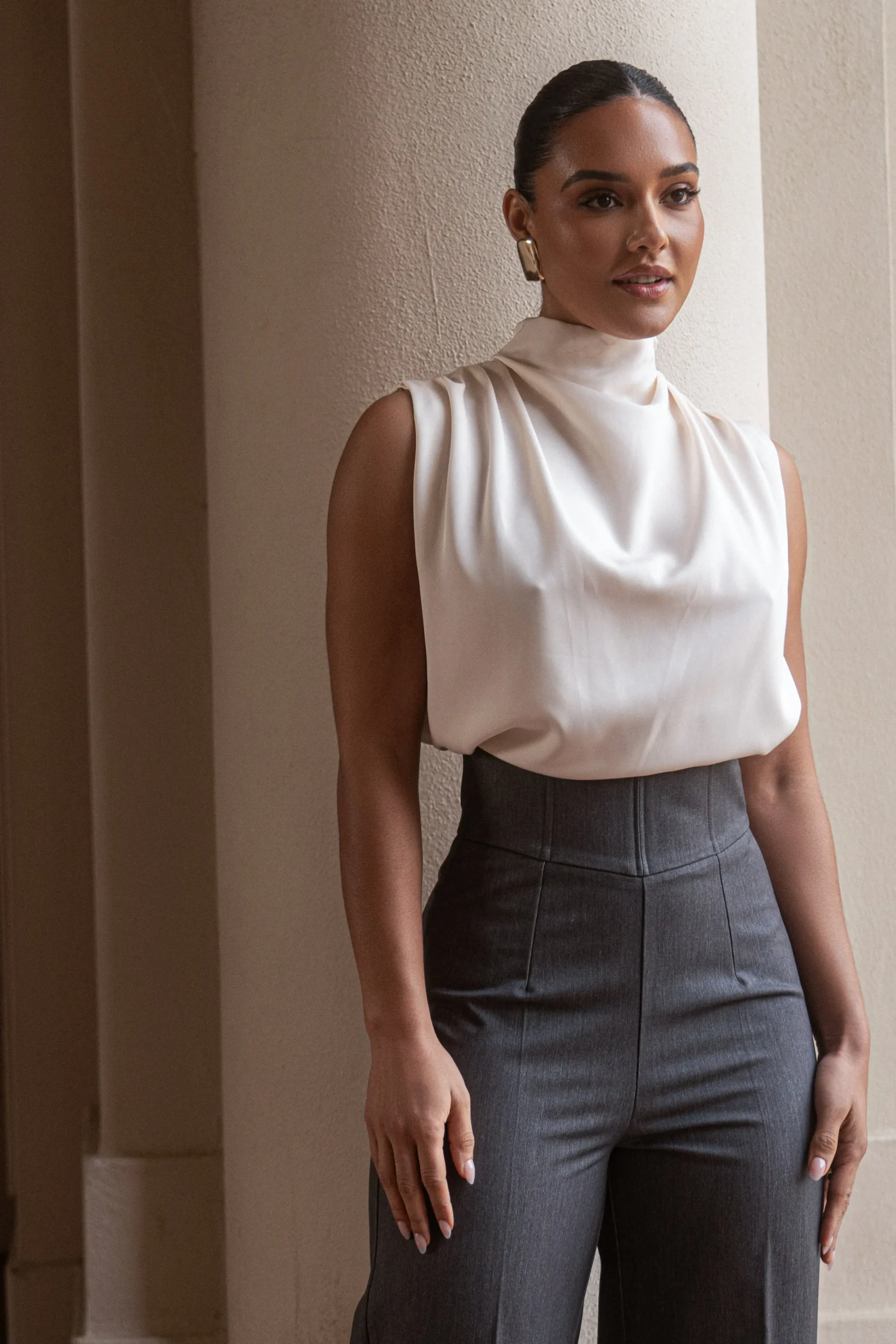 Grey Novena Woven Pants*JLUXLABEL Clearance