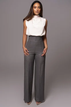 Grey Novena Woven Pants*JLUXLABEL Clearance