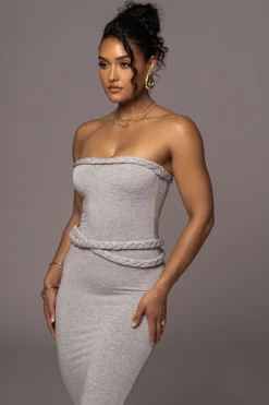 Grey One Of One Maxi Dress*JLUXLABEL Fashion