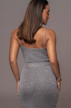 Grey Palace Sequin Skirt Set*JLUXLABEL Online