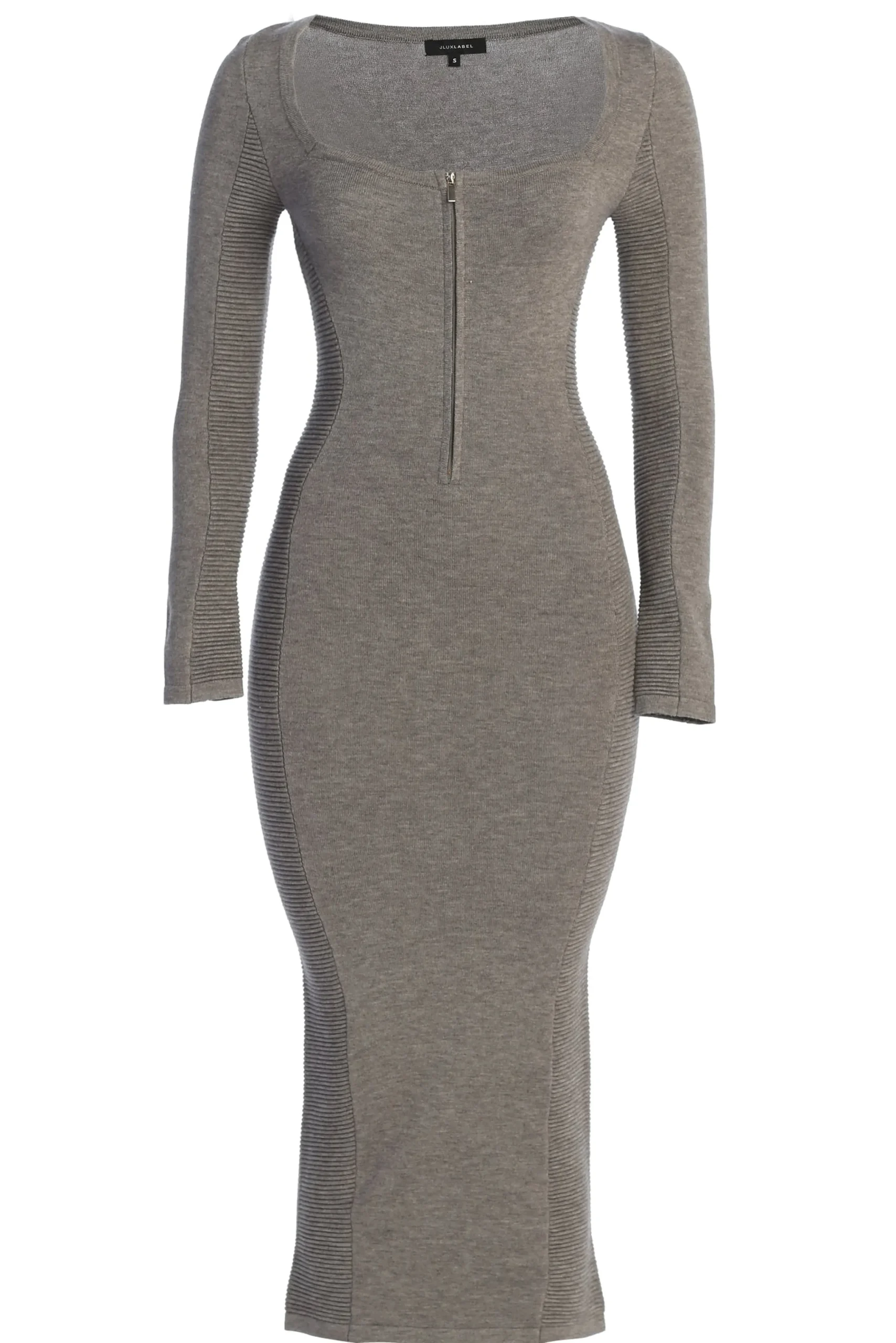 Grey Pollie Midi Dress*JLUXLABEL Online