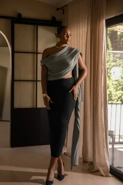 Grey Soft Life Cable Knit Sweater Top*JLUXLABEL Discount