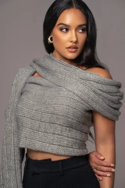 Grey Soft Life Cable Knit Sweater Top*JLUXLABEL Discount