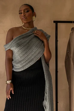 Grey Soft Life Cable Knit Sweater Top*JLUXLABEL Discount