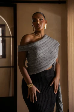 Grey Soft Life Cable Knit Sweater Top*JLUXLABEL Discount