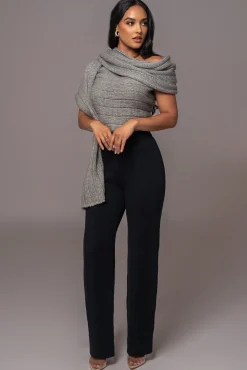 Grey Soft Life Cable Knit Sweater Top*JLUXLABEL Discount