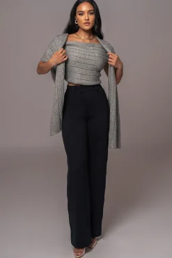 Grey Soft Life Cable Knit Sweater Top*JLUXLABEL Discount