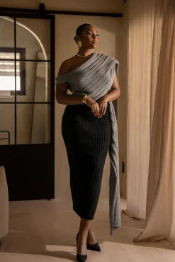 Grey Soft Life Cable Knit Sweater Top*JLUXLABEL Discount