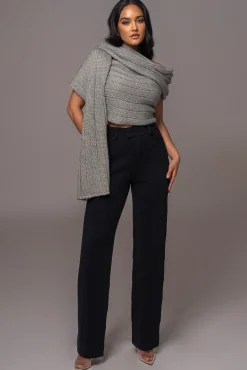 Grey Soft Life Cable Knit Sweater Top*JLUXLABEL Discount