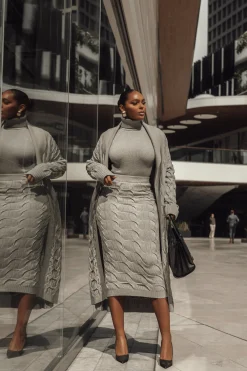 Grey Stepping Out Sweater Cardigan*JLUXLABEL Fashion