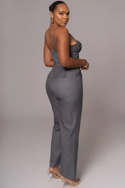 Grey Sweetheart Aroma Jumpsuit*JLUXLABEL Sale
