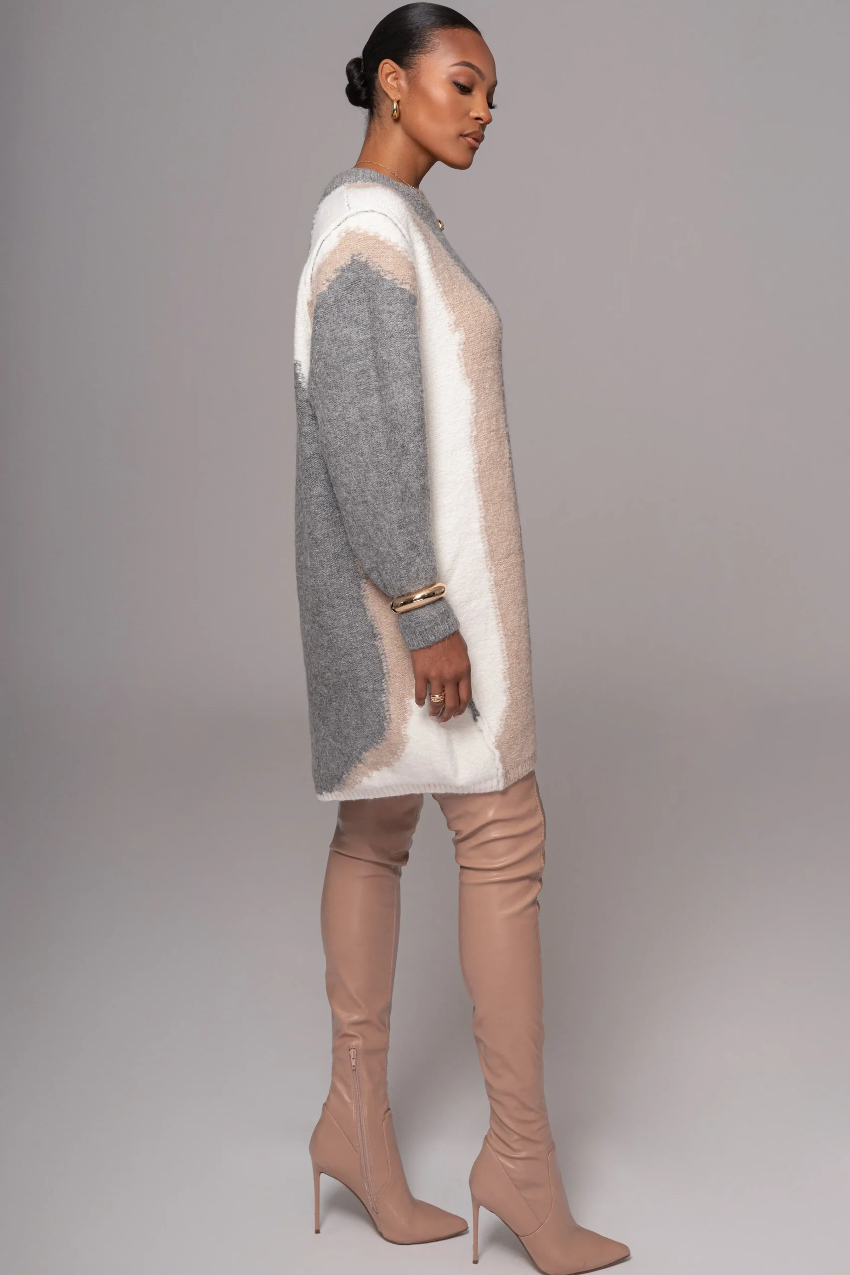 Grey Tash Sweater Knit Dress*JLUXLABEL Sale