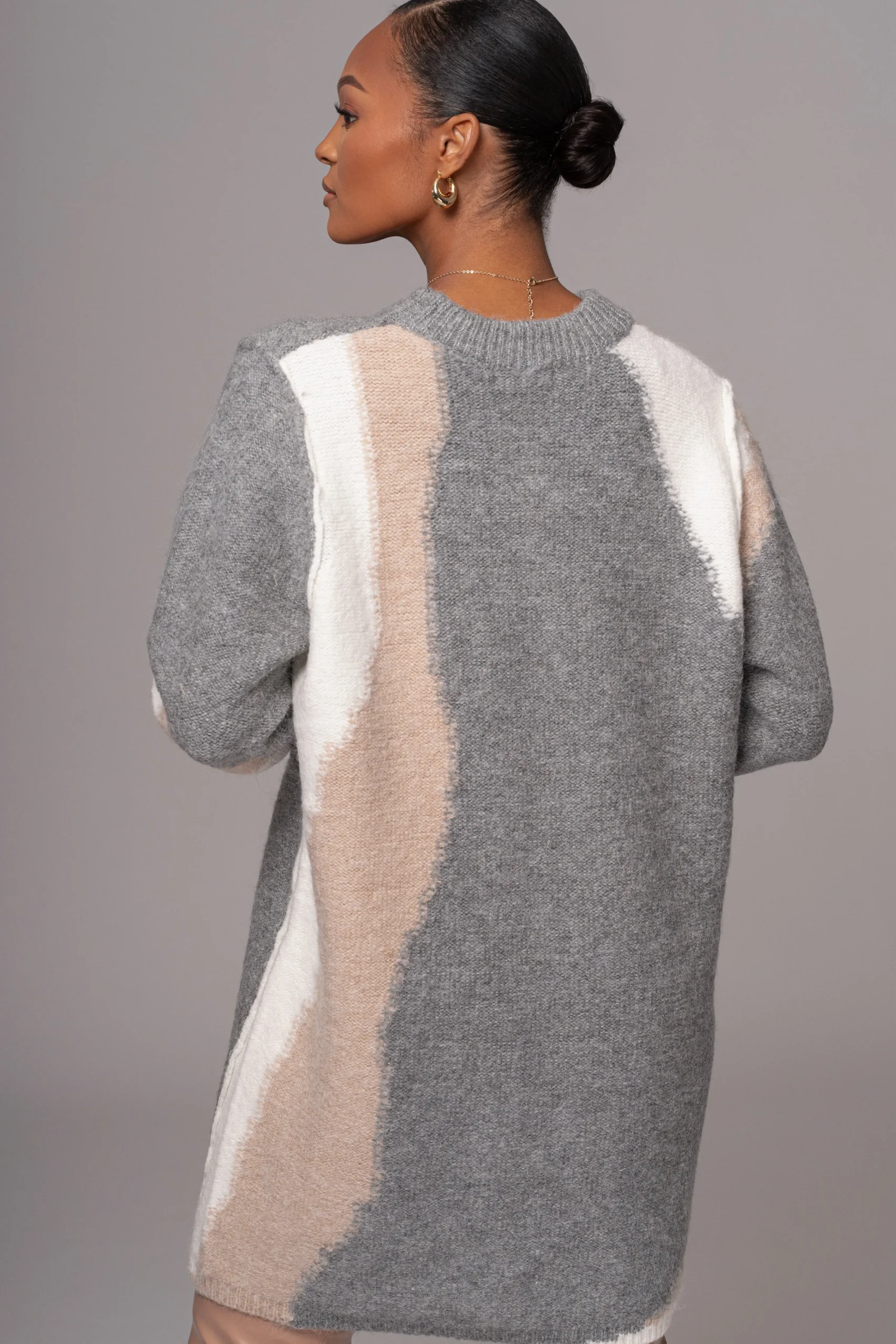 Grey Tash Sweater Knit Dress*JLUXLABEL Sale