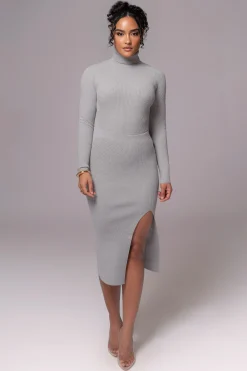Heather Grey Arlett Turtleneck Bodysuit*JLUXLABEL New