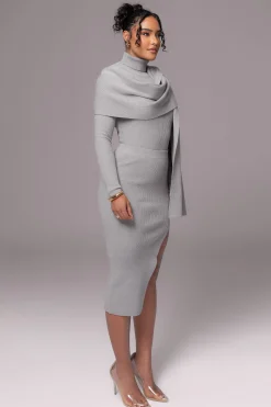 Heather Grey Cardinal Essential Knit Skirt*JLUXLABEL Sale
