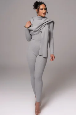 Heather Grey Cardinal Essential Knit Scarf*JLUXLABEL Fashion