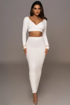 Ivory Annette Sweater Knit Skirt Set*JLUXLABEL Discount