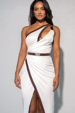 Ivory Anniversary Belted Wrap Dress*JLUXLABEL Clearance