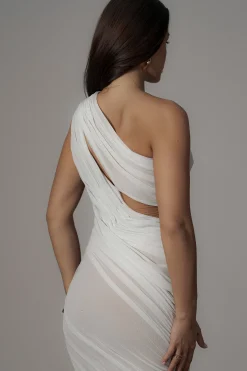 Ivory Aura Shimmer Midi Dress*JLUXLABEL Discount