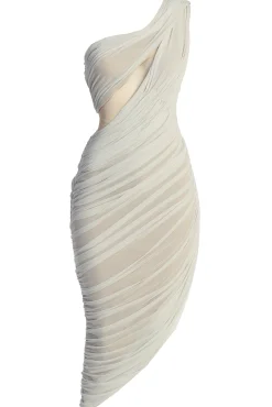 Ivory Aura Shimmer Midi Dress*JLUXLABEL Discount