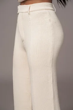 Ivory Back In Business Knit Trousers*JLUXLABEL Discount