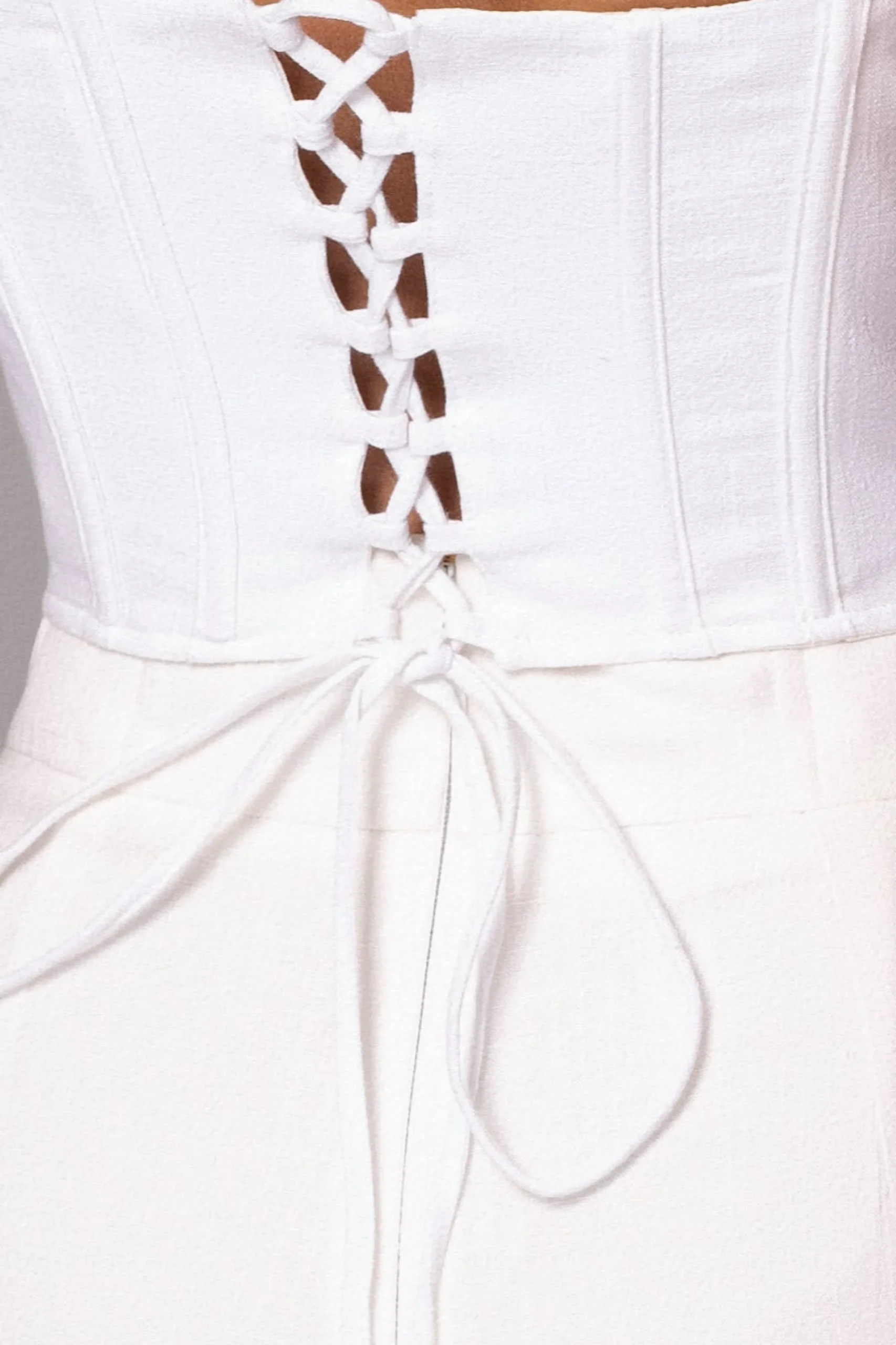 Ivory Beyond The Sea Linen Corset*JLUXLABEL Best
