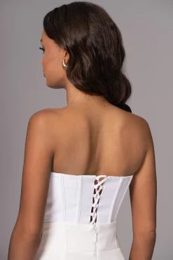 Ivory Beyond The Sea Linen Corset*JLUXLABEL Best